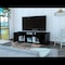 Tuhome Prana Tv Stand fot TV's up 60 in. Four Shelves, Two Cabinets With Single Door, Black RLW5600 - alternate 1